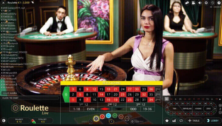 Corretor ao vivo no cassino Bet365